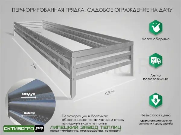 Комплект из 3 грядок для теплицы,длина 10 м Комплект из 3 грядок для теплицы,длина 10 м